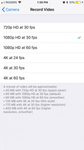 Smartphone Camera Settings